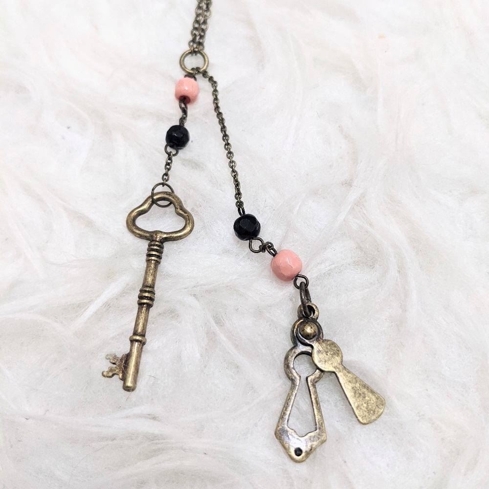 Rustic Key to My Heart Necklace